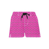 Women's Pink Lightning Bolt Beach Board Shorts