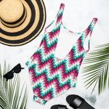 Yeehaw Turquoise Aztec One-Piece Swimsuit