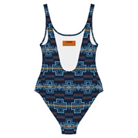 Yeehaw Navy Aztec One-Piece Swimsuit