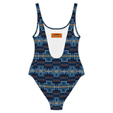 Yeehaw Navy Aztec One-Piece Swimsuit