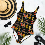 Yeehaw All Cowboy One Piece Swim Suit