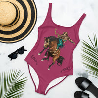 Yeehaw Ride Cowboy Ride One-Piece Swimsuit