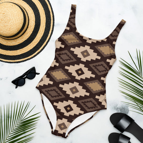 Yeehaw Southwestern Earth One-Piece Swimsuit