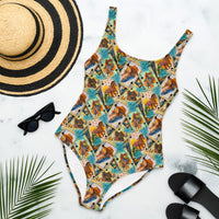 Yeehaw Feelin' Lucky Cowgirl One-Piece Swimsuit