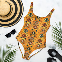 Yeehaw Golden Aztec One-Piece Swimsuit