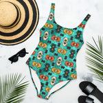 Yeehaw Turquoise Aztec One-Piece Swimsuit