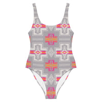 Yeehaw Pink Fire Aztec One-Piece Swimsuit