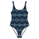 Yeehaw Navy Aztec One-Piece Swimsuit