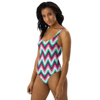 Yeehaw Turquoise Aztec One-Piece Swimsuit