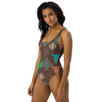 Yeehaw Bullhead Cactus One-Piece Swimsuit