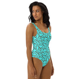 Yeehaw Turquoise Horseshoe One-Piece Swimsuit