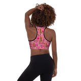 Hot Pink Yeehaw Padded Sports Bra