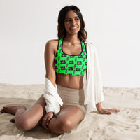 Neon Yeehaw Padded Sports Bra