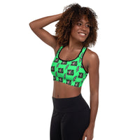 Neon Yeehaw Padded Sports Bra