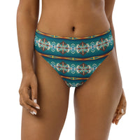 Yeehaw Teal Aztec Blanket Print Bikini Bottom