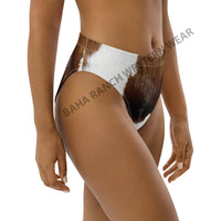 Yeehaw Brown Cow Print Bikini Bottom