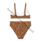 Yeehaw Tooled Leather Print Bikini