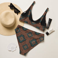 Yeehaw Teal Aztec Bikini