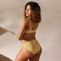 Yeehaw Yellow Gingham Print Bikini