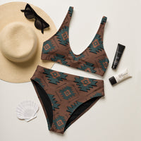 Yeehaw Teal Aztec Bikini