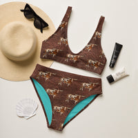 Yeehaw Leather & Longhorns Bikini