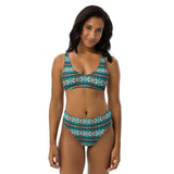 Yeehaw Teal Aztec Blanket Print Bikini