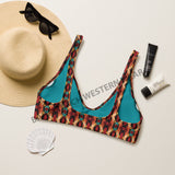 Yeehaw Rust Aztec Bikini Top