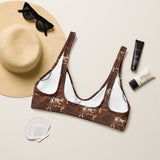 Yeehaw Leather & Longhorns Bikini Top