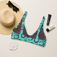 Yeehaw Turquoise Horseshoe Bikini Top