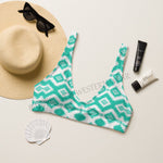 Yeehaw Turquoise Aztec Bikini Top