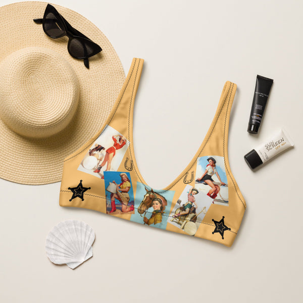 Yeehaw Let's be Cowgirls Bikini Top