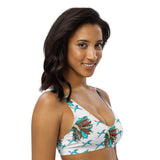 Yeehaw Turquoise Running Horse Head Dress Bikini Top