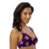 Yeehaw Purple Neon Cactus Bikini Top