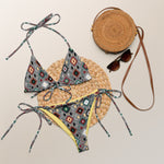 Yeehaw Gray Aztec String Bikini