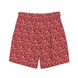 Yeehaw Red Bandana Men's Swim Trunks