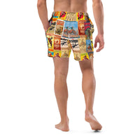 Yeehaw Rodeo Poster Men's Swim Trunks