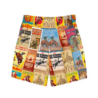 Yeehaw Rodeo Poster Men's Swim Trunks