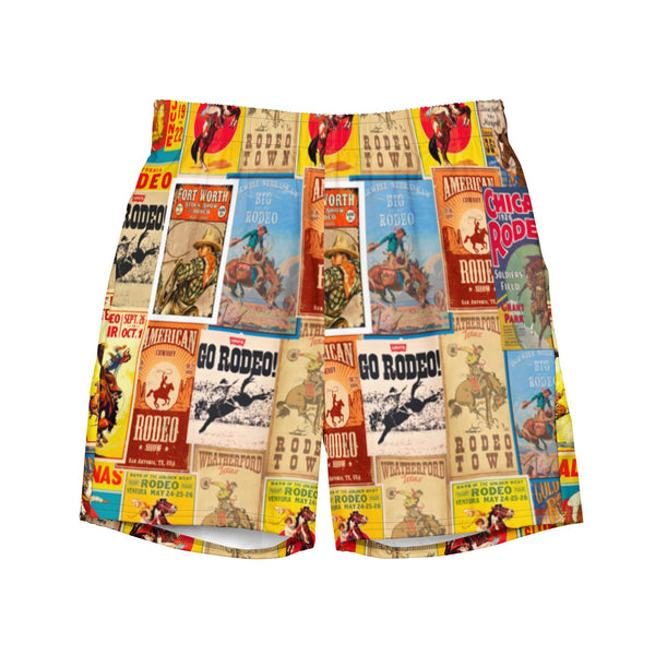 Yeehaw Rodeo Poster Men's Swim Trunks