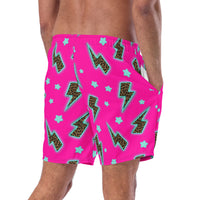 Yeehaw Leopard Lightning Men's Swim Trunks