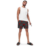 Yeehaw Red Bull Skull Men's Swim Trunks