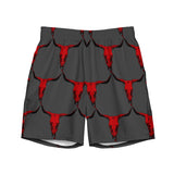 Yeehaw Red Bull Skull Men's Swim Trunks