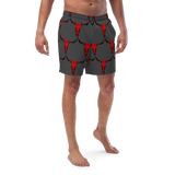 Yeehaw Red Bull Skull Men's Swim Trunks