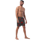 Yeehaw Red Bull Skull Men's Swim Trunks