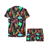 Vegas Neon Western Women's Short and Top Pajama Set