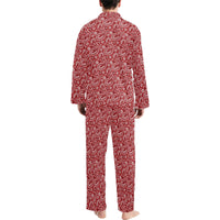 Red Bandana Men's Western Print Pajama Set