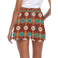 Women's Brown Aztec Beach Board Shorts