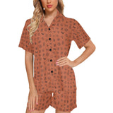 Mini Rust Cattle Brands Women's Western Pajama Set