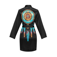 Dream Catcher Women's Belted Satin Feel Dressing Lounge Robe