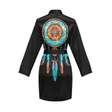 Dream Catcher Women's Belted Satin Feel Dressing Lounge Robe