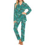 All Turquoise Women's Long Pajama Set